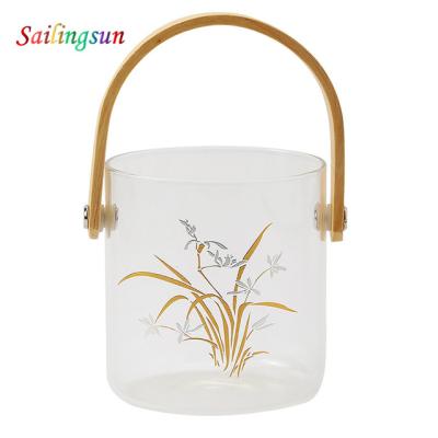 China Viable Design Wholesale Classic Fancy Handmade Pyrex Glass Food Container for sale