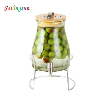 China Customization Sustainable Capacity Handmade Pyrex Glass Storage Container for sale