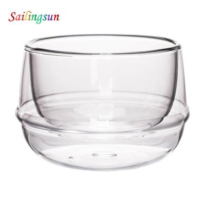 China Customization Disposable Capacity Pyrex Salad Ice Cream Pudding Handmade Glass Bowl for sale