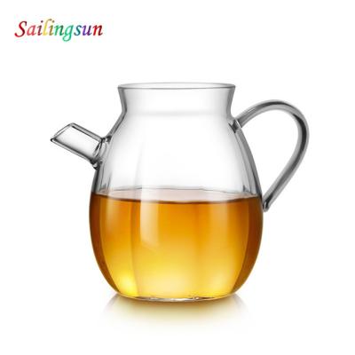 China Durable Thermo Safe Dishwasher Proof Clear High Borosilicate Glass Teapot for sale