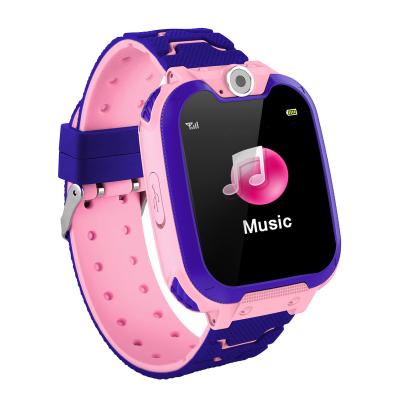 China Hot Selling Waterproof Pink Color 2G Playback MP3 Kid Playback Smart Silicone Material Strap Watch for sale