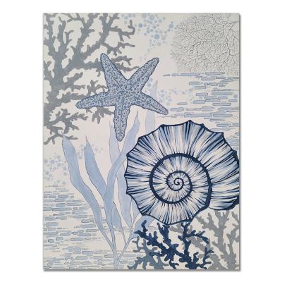 China Beautiful Modern Canvas Oil Painting Starfish Shell Other Seascape Wall Painting Art for sale