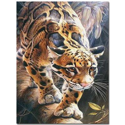 China Modern Handmade Tiger Beautiful Realistic Animal Oil Painting for sale