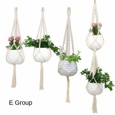 China GE2003 Traditional Plant Hanger Macrame Indoor Outdoor Pot Holder Hanging for Home Decor for sale