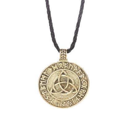 China Fashion Vintage Triangle Knot Viking Slav Whip Pendant Necklace for sale