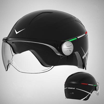 China Retro Classic Motorcycle BYB/590 Helmet With Single Open Face Sun Visor Helmet For Bike Scooter Skateboard Skate ODM/OEM Custom Helmet for sale