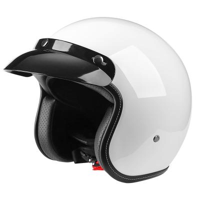 China BYB/701 Lightweight Retro 3/4 Helmet White Moto Cascos De Moto Para Motocicleta Helmet for sale