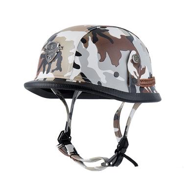 China BYB/108 Four Seasons 3 Colors Casco Moto Retro Camouflage Face Motorcycle Lightweight Open Face Helmet Fog Safety Racing Helmet for sale