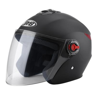 China Innovative takeaway delivery products BYB/709 2021 new motocross open face helmets cycling bicycle winter warm face bike motorcycle half helmet for sale