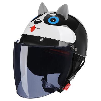 China Husky Animal Outdoor Universal Motorcycle Cartoon BYB/X-810 3D Riding Half Face Helmet High Quality Safety Four Seasons For Kids for sale