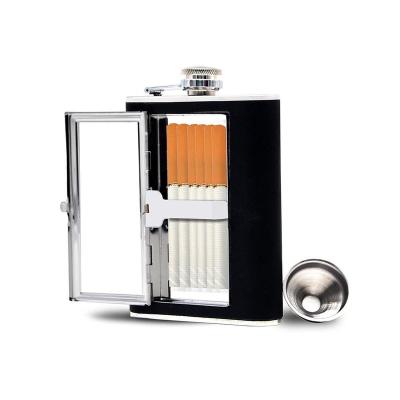 China Vintage Factory Export Whosale Hip Flask Gift Set With Hidden Cigarette Holder And Mirror for sale