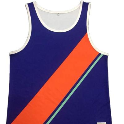 China Breathable New Fashion Fitness Training Singlet Custom Multiple Colors Polyester Men Gym Unisex Tank Top for sale