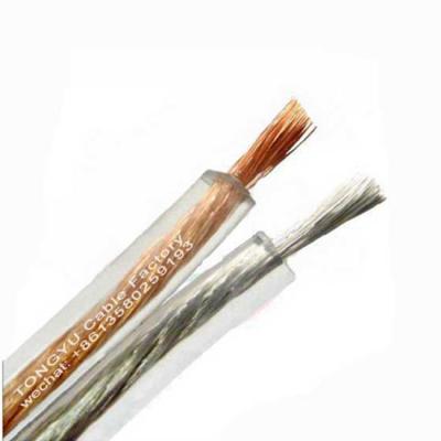 China High Fidelity Transparent SPEAKER Speaker Cable 24awg Clear Speaker Wire and Cable for sale