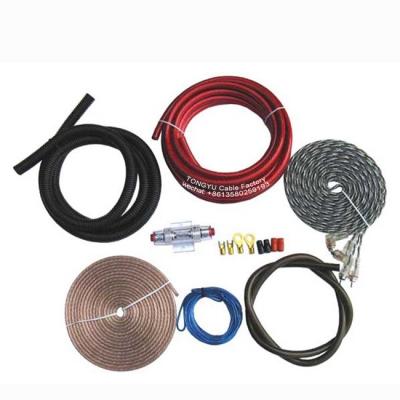 China Speaker Car Amplifier Install Wire Kit Professional 4 Gauge Car Wiring Harness Kits 4GA Wiring Kit for sale