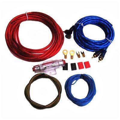 China Car Audio System 8GA/AWG Car Amplifier Power Cable Wiring Harness Kit for sale