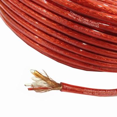 China Mic Cable Transparent Red Microphone Microphone Cable for sale