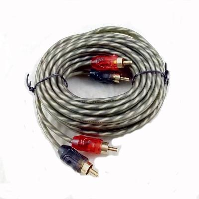 China Professional Car Audio Cable 2rca-2rca Male To Male AV Cable for sale