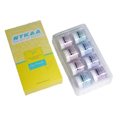 China Nail Salon NYKAA 8pcs/box 10g Acrylic Nail Powder Dipping Gift Set Private Label Nail Dipping Kit Powder Starter Kit for sale