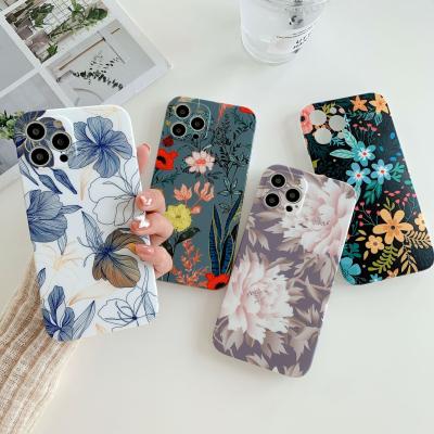 China Luxury Custom Anti-drop Phone Cases IMD Printing Soft TPU Half Shell Cell Phone Cover For iPhone 11 12 13 for sale