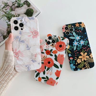 China Nordic Retro Phone Case Anti-fall Custom Silicone IMD Protection Soft Phone Case Cover For iPhone 12 Pro Max for sale