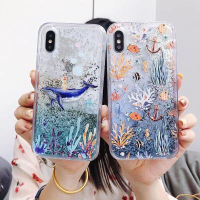 China Dolphin Non-Toxic Custom Case Glitter Phone Case Luxury Sale Phone Cover For Iphone X XS XR XSMAX for sale