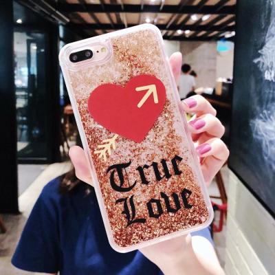 China Non-Toxic Glitter Case for iphone custom phone case bling bling liquid glitter case for iphone8plus for sale