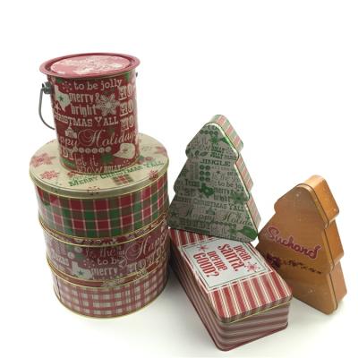 China Wholesale High Quality Recyclable Cheap Christmas Gift Cookie Metal Tin Box for sale