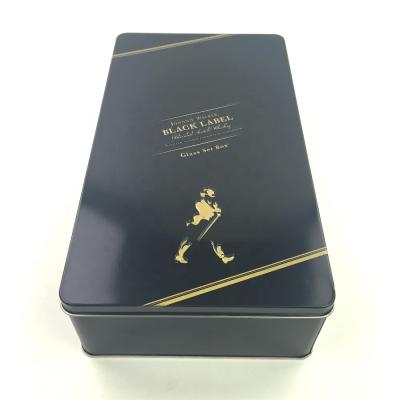 China 2020 Safety New Product Factory Sales Metal Tall Vintage Black Wine Tin Box Directly Can for sale