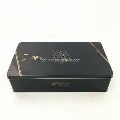 China High Quality Security Wholesale Rectangular Large Metal Tin Tin Box For Wine Packaging/29.9*16.6*7.7CM Big Wine Tin Box for sale