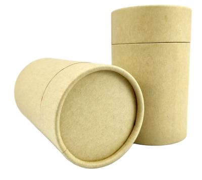 China Recycled Materials Kraft Paper Tube Round Tea Box Eco Friendly Packaging for sale