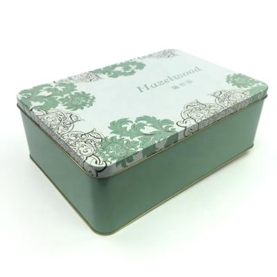 China Recyclable Wholesale Rectangular Tin Box For Coffee Cookie Tea for sale