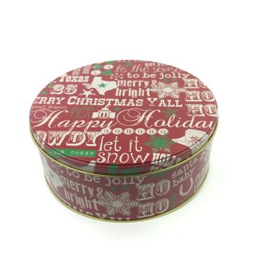 China Factory Direct Sale Recyclable Christmas Gift Custom Round Tin Box for sale