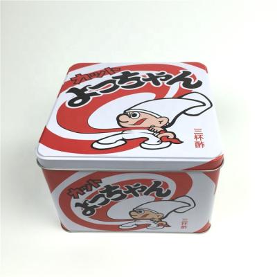 China Recycled Materials Wholesale Square Metal Tin Box Packaging For Candy, Cookies And Cookie Tin for sale