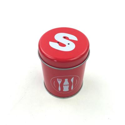 China Spice Food Round Spice Metal Tin Can With Window for sale