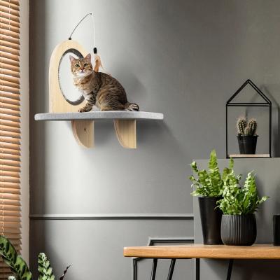 China Viable ALL FOR PAWS Cat Wall Mounted Shelf Climber Perch Stage Furniture Self Grooming Feather Climbing Toys for sale