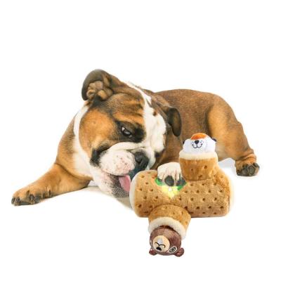 China All-For-Paws Tree Trunk Viable Terrier With Hide And Seek 2 Cute Dog Toys Activity Toys For Dogs Funny Dog Toy for sale