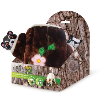 China AFP Viable Tree Trunk Burrow With 2 Cute Toys Activity Toys For Dogs Funny Hide And Seek Dog Toy for sale