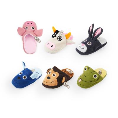 China Durable Viable Plush Dog Squeaker Simulation Slipper Pig AFP Molar Teeth Cleaning Chew Toy with a Squeaker for sale