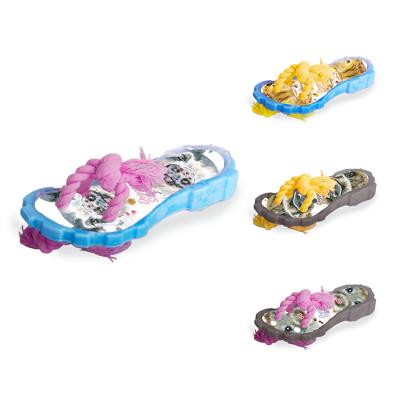 China AFP Puppies Durable Viable Doggie Chew Flip Flop Lady Pig Training Playing Teeth Cleaning Interactive Chew Toys for sale