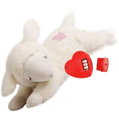 China Custom Manufacturer B04 Viable Mummy Heart Plushes Dogs Fill Toys Warm Heartbeat Plush Dog Toy With Heartbeat For Small Pet for sale