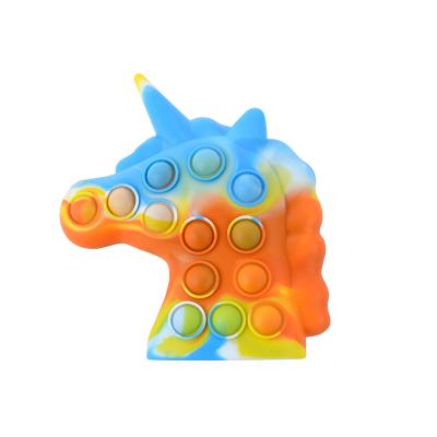 China Eco Friendly Toy Snap Bubble Food Grade Silicone Relaxing Toys Rainbow Unicorn Sensory Unicorn for sale