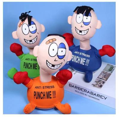 China Handmade Kids Toys 2022 Creative Kid Funny Toys Punch Me Plush Doll Christmas Toys For Children for sale