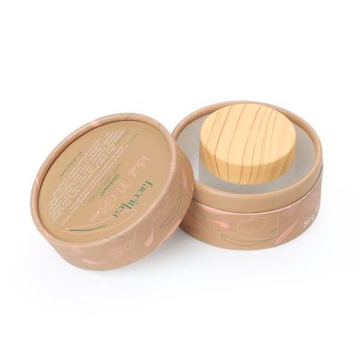 China Wholesale Eco Friendly Biodegradable Customized Kraft Paper Cosmetic Jar Packaging Paper Tube With Silk for sale