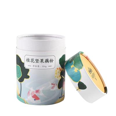 China Custom Biodegradable Recycle Material Cosmetics Packaging Box Paper Round Glass Tube Compostable Paper Packaging for sale