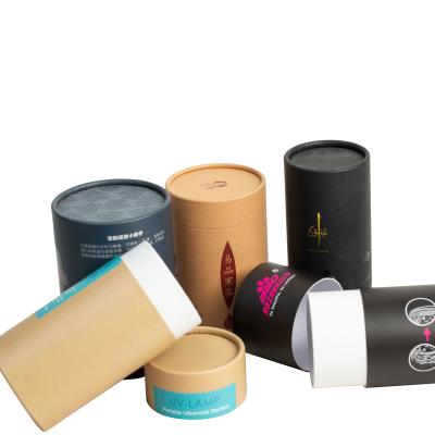 China Biodegradable High Quality Luxury Perfume Bottle Tube Box Hot Foil Stamping Cylindrical Packaging Tube for sale