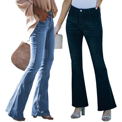 China Breathable Stylish Vintage Ruched Women Jeans Ropa De Mujer High Waist Wide Leg Jeans for sale