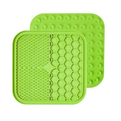 China Viable Wholesale Custom Cute Silicone Suction To Wall Slow Driver Dog Lick Mat Pad For Dog For Silicone Treat for sale