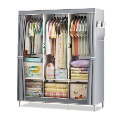 China Diy Adjustable Plastic Foldable (Height) Wardrobe, Cheap Corner Bedroom Wardrobe, Portable Folding Wardrobe Assemblable Metal Bedroom Cloth for sale