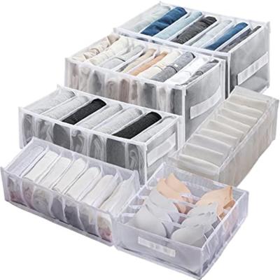 China Minimalist Clothes Compartment Boxes Jeans Storage Box Wardrobe Drawer Storage Organize Box for sale