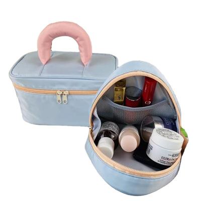 China Sustainable Portable Home Cosmetic Box Makeup Finishing Storage Box Cosmetic Care Storage Box With Mirror for sale